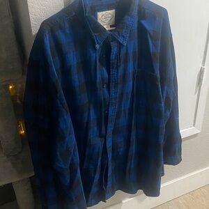 St. John's Bay Blue and Black Checkered Shirt